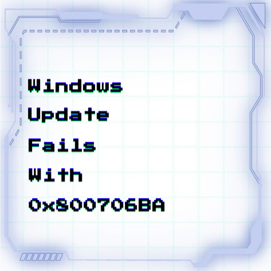 Windows Update fails with 0x800706BA (RPC server unavailable)