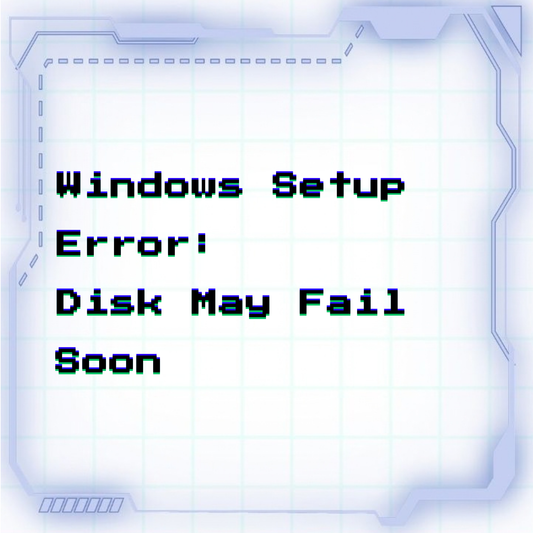 Windows Setup error: disk may fail soon (SMART warning)