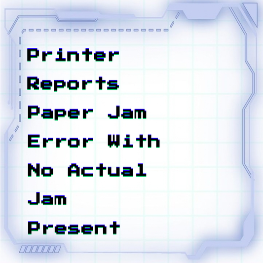 Printer reports paper jam error with no actual jam present